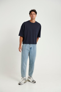 Premium Street Oversized Men's shirts Cotton <b>Drop</b> Shoulder Boxy Crop Tee Custom Logo Printing Blank Apparel OEM Supply - Product Image 2