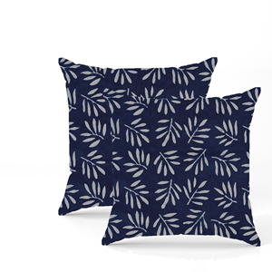 ปลอกหมอนอิงผ้าฝ้ายสีครามพิมพ์ลายด้วยมือ ลายดอกไม้สไตล์ชาติพันธุ์ ปลอกหมอนตกแต่งทำมือ ของตกแต่งบ้าน โซฟา ห้องนอน - Product Image 5