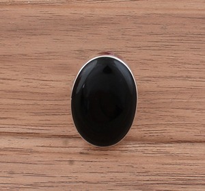 Anillo Grande de Ónice Negro Natural, Plata de Ley 925, Joyería de Piedras Preciosas con Diseño Atrevido, Ovalado, Cabujón, para Mujer, Venta al por Mayor, para Fiestas - Product Image 4