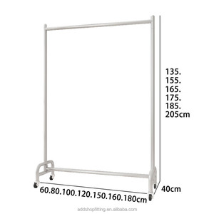 ราวแขวนเสื้อผ้าแบบเคลื่อนย้ายได้ราวแขวนเสื้อผ้าสำหรับร้านค้า - Product Image 5