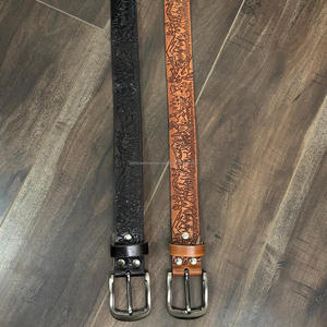 Manufacturer High Quality Hand <b>Tooled</b> Cowhide <b>Leather</b> <b>Belt</b> for Men & Women Customization Adjustable Cow Genuine <b>Leather</b> <b>Belts</b> - Product Image 6