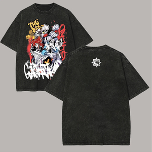 Camiseta Oversize de Algodón Estampada Personalizada de Alta Calidad con Diseño Gráfico de Peces Japoneses en la Espalda, Estilo Urbano, Ajuste Holgado y Transpirable - Product Image 6