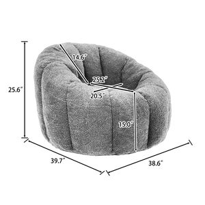 High-Density Foam <b>Bean</b> <b>Bag</b> Sofa Chair with Armrests Comfortable Lazy Adults' Comfy BeanBag Chair - Product Image 4