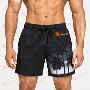 <b>Men</b> Casual Beach Shorts Quick Dry Swim <b>Trunks</b> Lightweight Summer Surf Wear OEM Private Label Manufacturer - Product Image 5