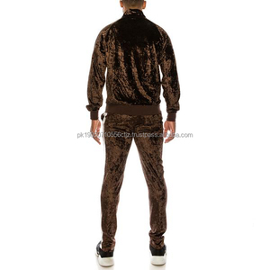 Custom Design Velour Two Piece Set Men Vintage <b>Tracksuit</b> Men Velvet Oversized <b>Plain</b> Streetwear Summer Set - Product Image 2