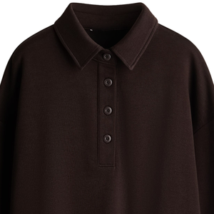 Pull molletonné à col pour femme, vente en gros, décontracté, à manches longues, chaud et confortable, style streetwear, vêtements personnalisés - Product Image 2
