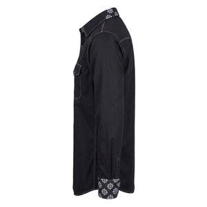Chemise de travail en coton FR personnalisée, traitée Proban, résistante aux flammes, manches longues, uniforme industriel OEM ODM - Product Image 4