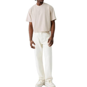 Camisetas de Gimnasio para Hombre 2025, Corte Ajustado, Manga Corta, Ligeras, 100% Algodón, OEM, Estilo Urbano, Corte Cuadrado - Product Image 1