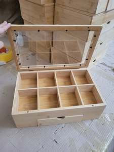 Factory export natural Wooden <b>Crate</b> <b>Storage</b> Box Solid Wood Rectangular Durable Craft Organizing Container - Product Image 2