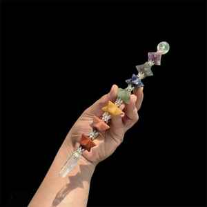 Varita de cristal de los siete chakras para decoración del hogar, regalo y manualidades, precios al por mayor - Product Image 1