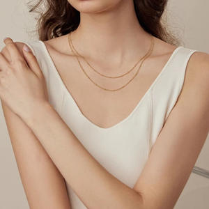 Collar con Colgante de Cobre con Microincrustaciones de Circonio y Letras en Inglés, Chapado en Oro Real de 14K, Gran Venta - Product Image 2