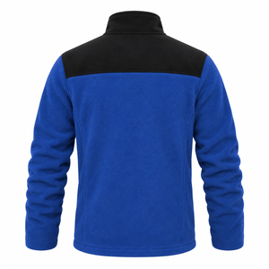 Veste polaire homme color block à col montant, fermeture éclair, chaude, respirante, pour l'extérieur - Product Image 2
