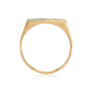 Bague en or élégante de qualité export, ornée d'un diamant naturel taille baguette, couleur G-H et pureté VS, pour un style luxueux - Product Image 5