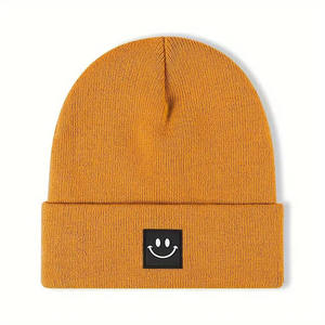 100% Acrylic Custom Logo Wholesale Cute Face High Quality Beanies Stretch Knitted <b>Hat</b> <b>Winter</b> Multi Color Knit Beanie <b>Hats</b> - Product Image 6