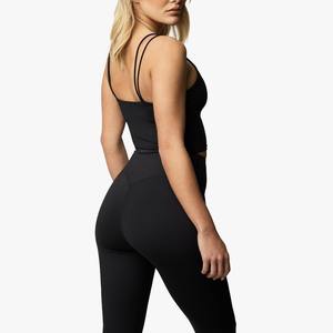 Leggings Deportivos de Cintura Alta con Tirantes Cruzados en Y, Personalizados con su Logotipo, de Poliéster/Spandex Impermeable, Ajustados, para Yoga y Gimnasio, Último Estilo - Product Image 4