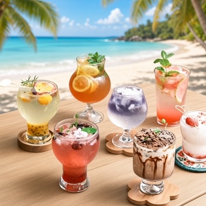 Gobelets à jus en verre de qualité supérieure, style Ins, avec personnalisation du logo pour hôtels, restaurants, cafés, usage domestique et bureautique - Product Image 2