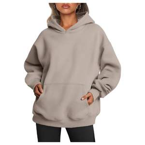 2025 mujeres invierno otoño Sudadera con capucha de lana suave OEM ODM logotipo personalizado insignia Streetwear Casual gimnasio desgaste pulóver - Product Image 3