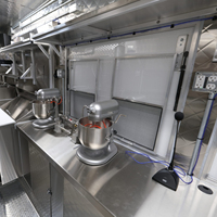 Camion de restauration mobile entièrement équipé en fibre de verre de 7 à 16 pieds à vendre – Remorque alimentaire pour glaces, bubble tea, matcha, café, gelato