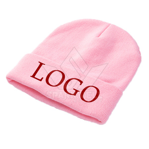 Bonnet unisexe en tricot couleur unie avec logo brodé jaune – Chapeau d'hiver décontracté pour adulte 56-58 cm – Bonnet chaud en acrylique - Product Image 4