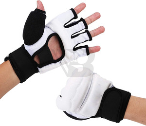 Gants de combat MMA demi-doigts en cuir de vachette doré haute performance, nouveau style, pour adultes – Meilleure vente à prix d'usine - Product Image 6