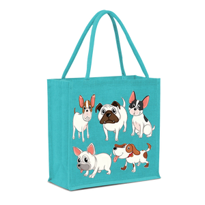 Shopping Jute Tote <b>Bag</b> with Nice Fashionable All <b>Over</b> Printing Christmas Gift <b>Bag</b> Manufactured in India West Bengal - Product Image 6