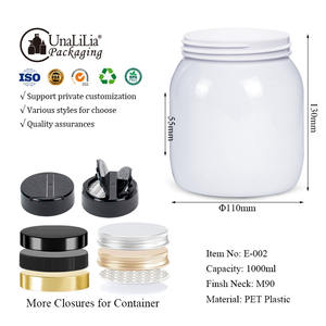 โรงงานผลิตบรรจุภัณฑ์แบบกำหนดเอง ขวดปากกว้าง ฝาเกลียว บริการ OEM เกรดอาหาร พลาสติก PET 1000 มล. Unalilia JW-002 - Product Image 4