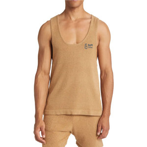 Seamless Comfort <b>Men</b> Tank Top <b>for</b> Yoga Training Quick Dry & Breathable 100% Cotton Stretchable Fabric Workout <b>Singlet</b> - Product Image 1