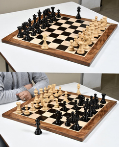 Juego de Ajedrez de Cuerno Hecho a Mano de Lujo, Tablero y Piezas Artesanales con Precisión Impecable - Product Image 3