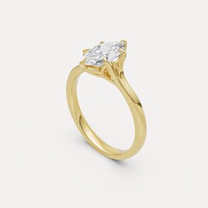 Anillo de compromiso de diamante de 18k cultivado en laboratorio de calidad premium para bodas y ocasiones especiales disponible al mejor precio del mercado. - Product Image 2
