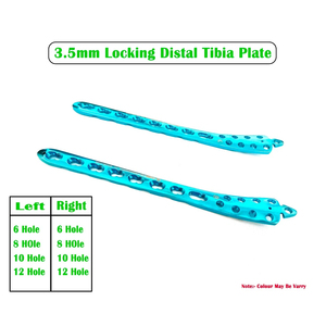 Kit de plaques tibiales distales médicales à verrouillage 3,5 mm pour usage vétérinaire, 8 pièces L4/R4 SS - Product Image 1