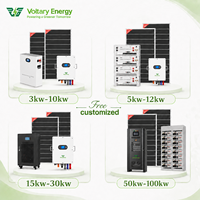 Système solaire domestique hors réseau Voltary Energy 30 kW avec kit de panneaux MPPT, batterie 20 kWh, ensemble complet