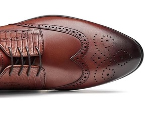 Último Diseño, Personaliza tu Propio Logotipo, Fabricante, Venta al por Mayor, Botas de Color Marrón de Buena Calidad, Zapatos de Cuero Genuino para Caballero con Cordones - Product Image 5