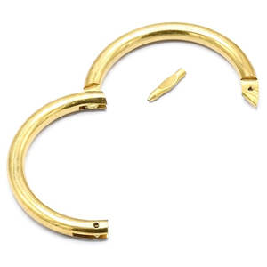 Anillo Nasal Cromado Chapado en Oro para Ganado Bovino, 2.5 Pulgadas, para Exhibición, Ganadería, Veterinaria, Anillo Nasal Atornillable para Manejo de Ganado - Product Image 4