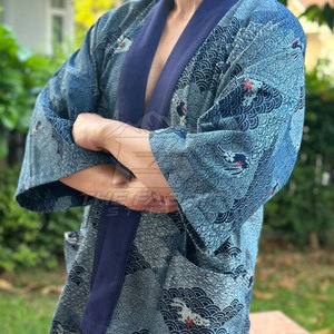 Chaqueta Kimono Japonesa de Invierno para Hombre de Alto Rendimiento, Tela Suave Lavada, Logotipo Frontal, Costuras Reforzadas, Material Premium, Servicio OEM - Product Image 5