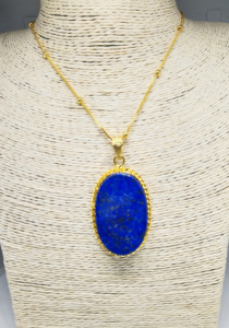 Nueva llegada Venta caliente Feng Shui Natural lapislázuli colgante azul cristales tallados ágata bola Vintage piedra preciosa amor dorado - Product Image 2