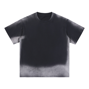 เสื้อยืดคอตตอนวินเทจทรงโอเวอร์ไซส์แบบย้อมสีเอซิดสำหรับผู้ชาย สไตล์สตรีทแวร์ ขายส่งแบบ OEM - Product Image 1