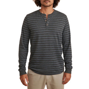 T-shirt à manches longues pour homme, gris, col rond, coupe classique, tricoté, couleur unie, style décontracté, respirant, polyester - Product Image 1