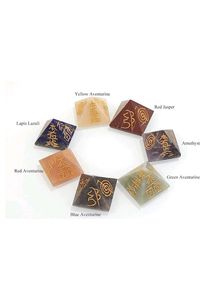 Pyramide d'orgone des sept chakras, symbole de Reiki en cuivre, pointe de cristal, équilibre des chakras, produits d'orgone, baguettes, ensembles de Reiki - Product Image 2