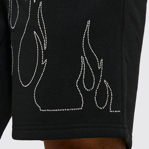 Shorts en strass personnalisés pour hommes et femmes, shorts de sport en coton de qualité supérieure, fabricant OEM ODM, marque privée - Product Image 6