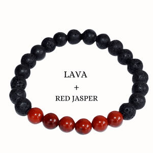 New Fashion Red Jasper Diffuser Crystals Gemstone Beaded Lava Diffuser <b>Bracelet</b> - Product Image 1