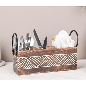 Minimalist <b>Wooden</b> Cutlery Holder Blending Simple Design With Functional Utensil Storage Solutions - Product Image 2