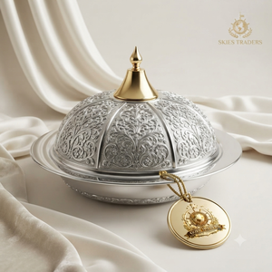 Casserole en argent avec couvercle en forme de croissant de lune, chauffe-plats et casseroles haut de gamme, vaisselle, ustensiles de cuisine en gros - Product Image 5