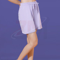 Shorts unis violet pour femmes, doux, légers, décontractés, taille élastique, confortables, coupe décontractée, pour l'été