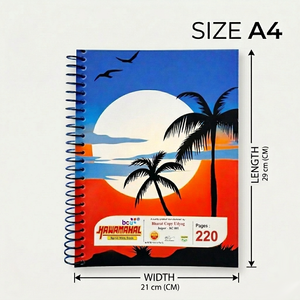 Cuaderno Espiral Hawamahal A4, 220 Páginas, 60 GSM, Cuaderno de Ejercicios Rayado para Estudiantes y Uso en la Oficina - Product Image 6