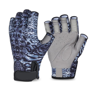 Custom High Quality Wholesale Price Half Finger Customized Non-Slip Outdoor Sports Fishing <b>Gloves</b> Hook Loop Closure Silicone - Product Image 1