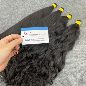 Best Quality Ready To Ship 100% Vietnamese Human Hair Straight Bulk Hair Extensions Natural Black Color <b>Russian</b> Hair Bulk - Product Image 5