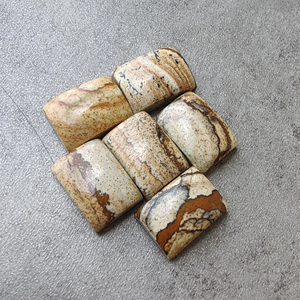 Cabochon de Jaspe Biscuit Naturel, Forme Rectangulaire, Pierre Précieuse Calibrée à Dos Plat, Vente en Gros - Product Image 5