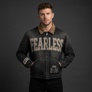 Custom Branding Men's Retro Washed <b>Rhinestones</b> / Printed Box Fit Streetwear Bomber <b>Jacket</b> Canvas 100% Cotton Regular Sleeve - Product Image 1