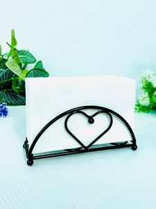 Gold Leaf Metal Napkin <b>Holder</b> Decorative Tabletop <b>Tissue</b> Organizer Elegant <b>Kitchen</b> Dining Display Stand - Product Image 3