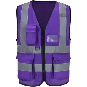 Chaleco de Seguridad Naranja de Alta Visibilidad con Logotipo Personalizado, Mangas Cortas, Tiras Reflectantes de Malla, Chalecos de Seguridad de Poliéster - Product Image 1